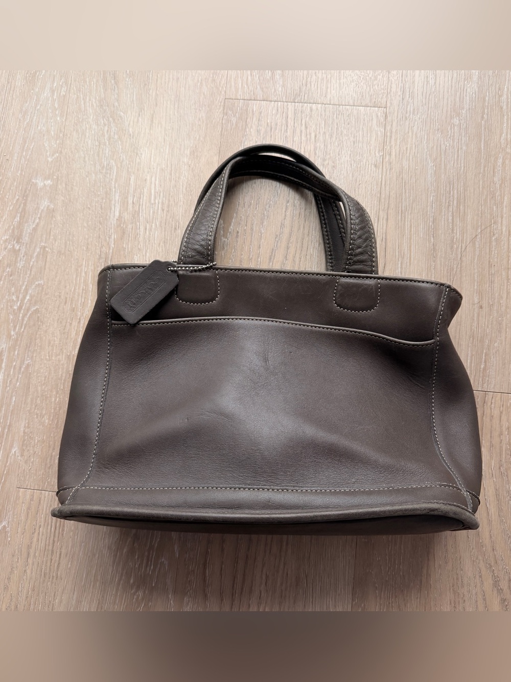 Vintage Coach Bleecker dark brown leather satchel